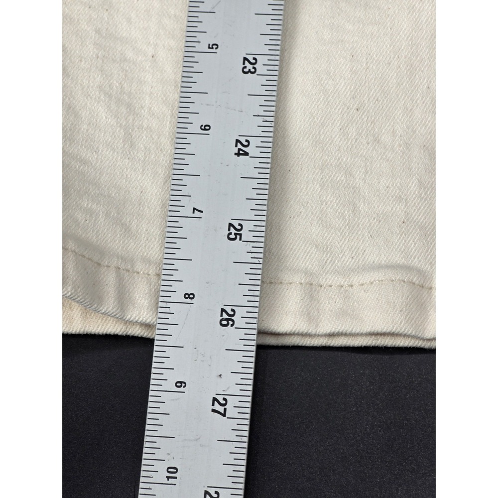 Madewell Denim High-Waist Midi Pencil Skirt in Vintage Canvas Beige W's Size 27 - Picture 5 of 8